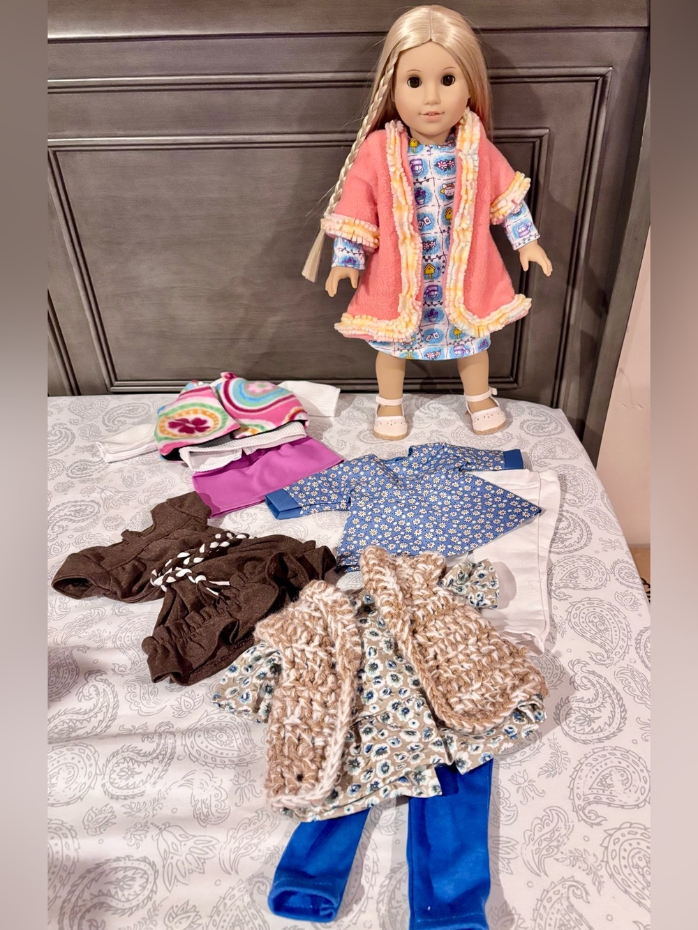 American Girl Doll with Clothing Lot